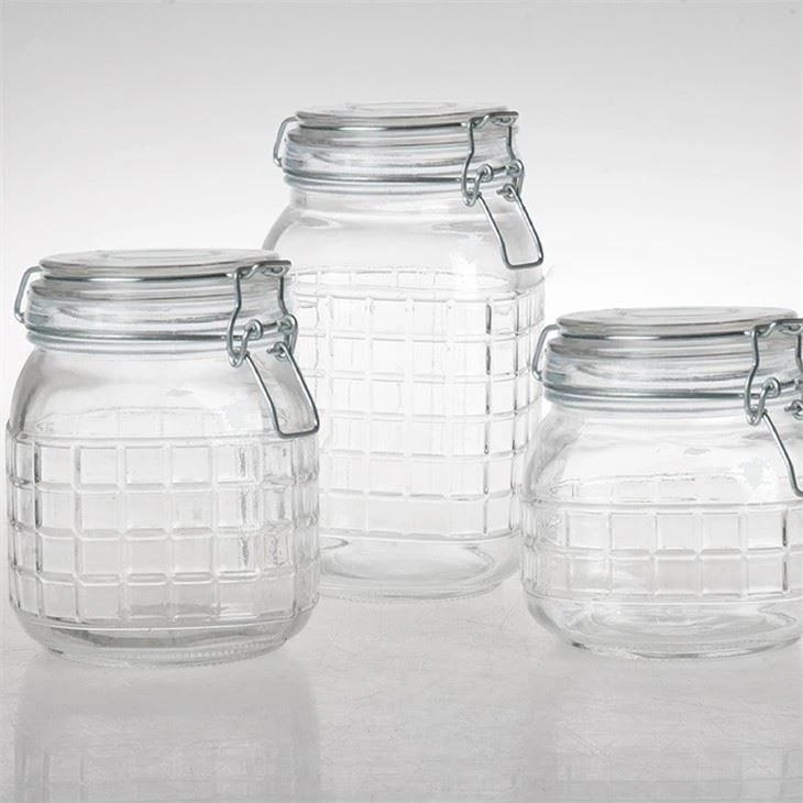 3 Airtight Glass CandyJars With Lids