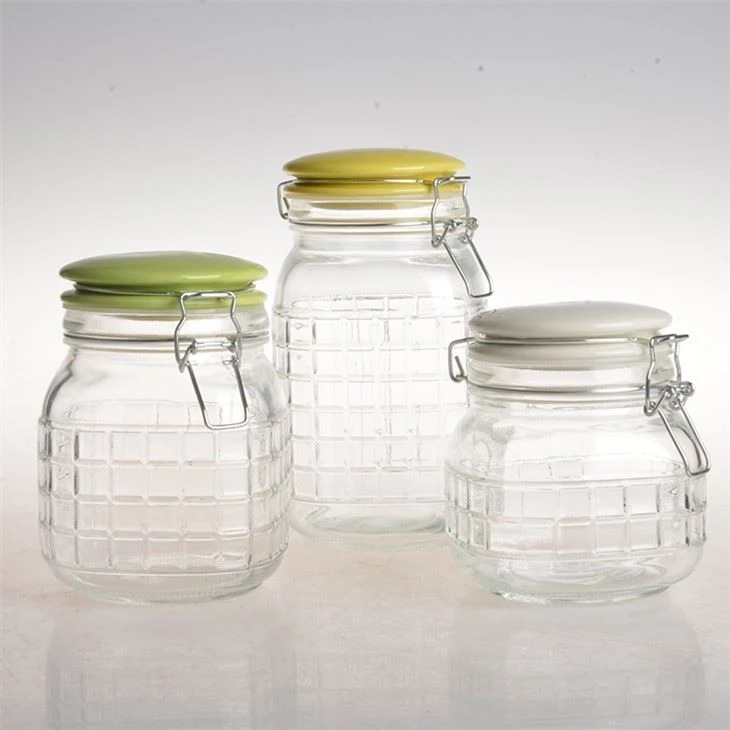3 Airtight Glass CandyJars With Lids