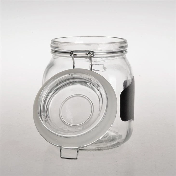 5 Piece Glass Jars With Flip Top Lids