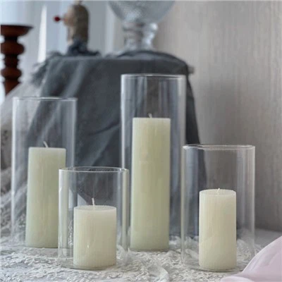 شیشے کی موم بتی کے ساتھ ایک بیان دیں۔