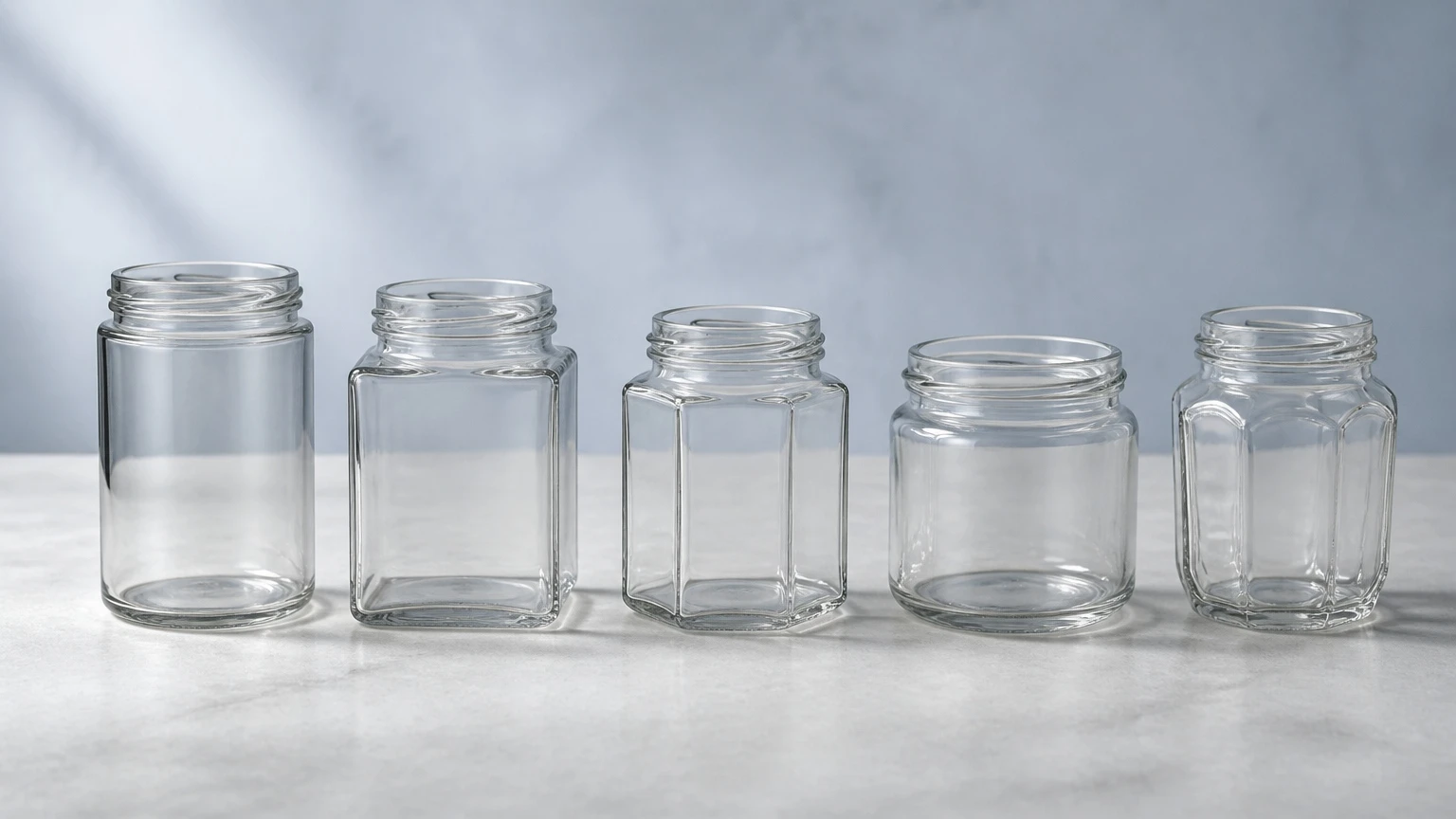 Custom glass jar shapes and neck finishes Custom glass jar shapes and neck finishes
