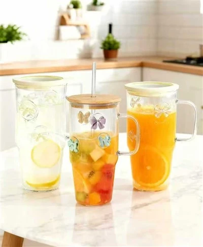 ہینڈل کے ساتھ 32/40oz آئکن پینے کا گلاس